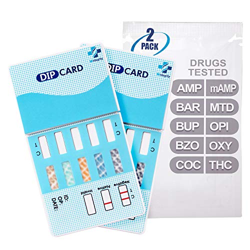 MiCare [2pk] - 10-Panel Urine Drug Test Card (AMP/BAR/BUP/BZO/COC/mAMP/MTD/OP...