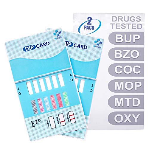MiCare [2pk] - 6-Panel Urine Test Card (BUP/BZO/COC/MOP/MTD/OXY) #MI-WDOA-865