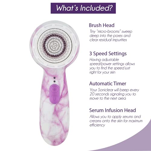 Michael Todd Beauty Soniclear Petite – Facial Cleansing Brush System - 3-Spee...