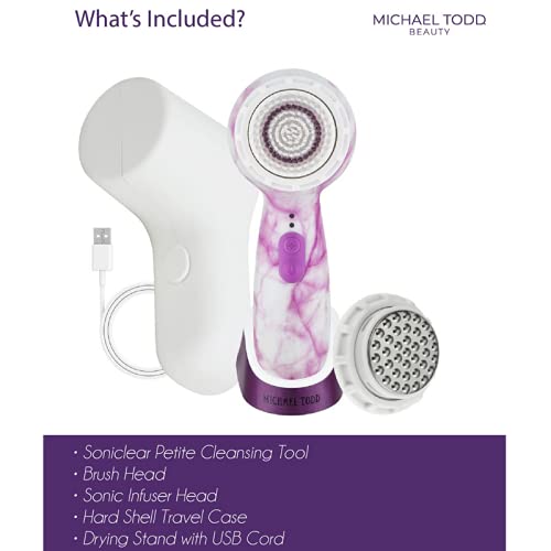 Michael Todd Beauty Soniclear Petite – Facial Cleansing Brush System - 3-Spee...