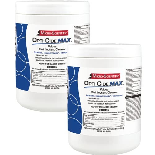 Micro-Scientific Opti-Cide Max Disinfecting Wipes (2 Pack) - 320 Wipes - Hosp...