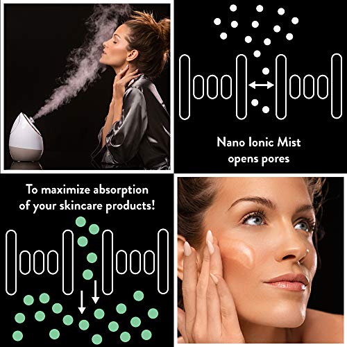Facial Steamer SPA+ by Microderm GLO - Best Professional Nano Ionic Warm Mist...