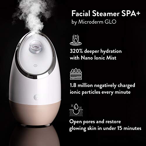 Facial Steamer SPA+ by Microderm GLO - Best Professional Nano Ionic Warm Mist...