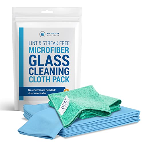 Microfiber Glass Cleaning Cloths | Streak Free Windows & Mirrors | Lint Free ...