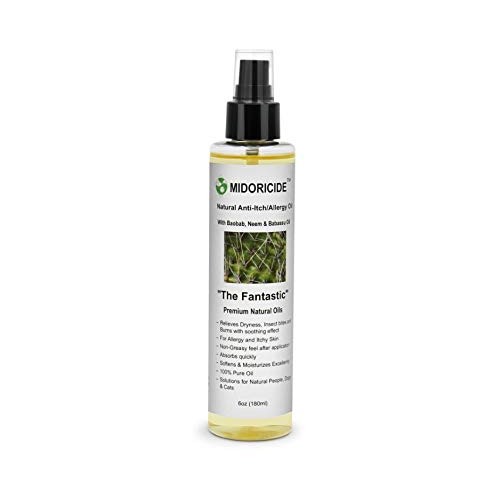 MIDORICIDE NATURAL PET ANTI-ITCH /ALLERGY OIL- With Baobab, Neem and Babassu-...