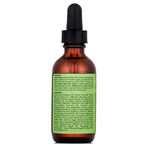Mielle Organics Rosemary Mint Scalp & Hair Strengthening Oil, Infused w/Bioti...