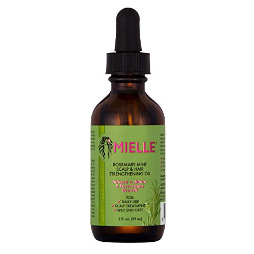 Mielle Organics Rosemary Mint Scalp & Hair Strengthening Oil, Infused w/Bioti...