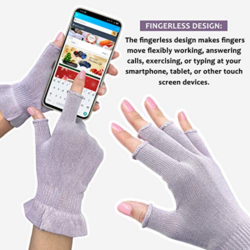 MIG4U Fingerless Moisturizing Beauty Gloves Half Finger Touchscreen Glove for...
