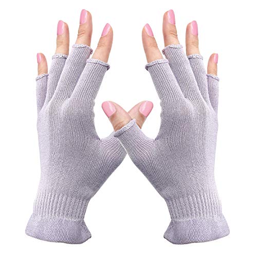 MIG4U Fingerless Moisturizing Beauty Gloves Half Finger Touchscreen Glove for...