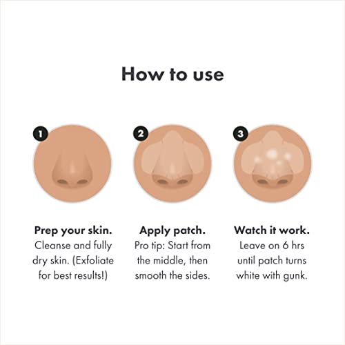 Mighty Patch Nose from Hero Cosmetics - XL Hydrocolloid Patches for Nose Pore...