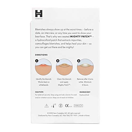 Mighty Patch Original from Hero Cosmetics - Hydrocolloid Acne Pimple Patch fo...