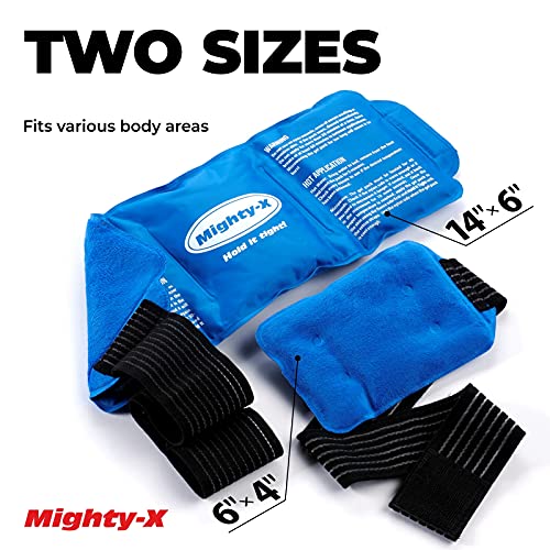 Premium Reusable Ice Packs - 2 Sizes (14”x6” and 6”x4”) - Fully Adjustable Ho...