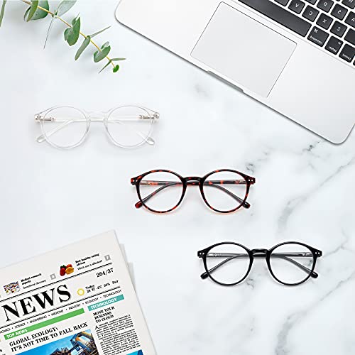 MIGSIR 3 Pack Blue Light Blocking Glasses for Computer Gaming Eye Strain, Rou...