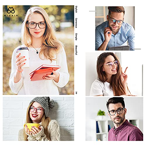 MIGSIR Blue Light Blocking Glasses for Women Men, 5 Pack Gaming Computer Glas...