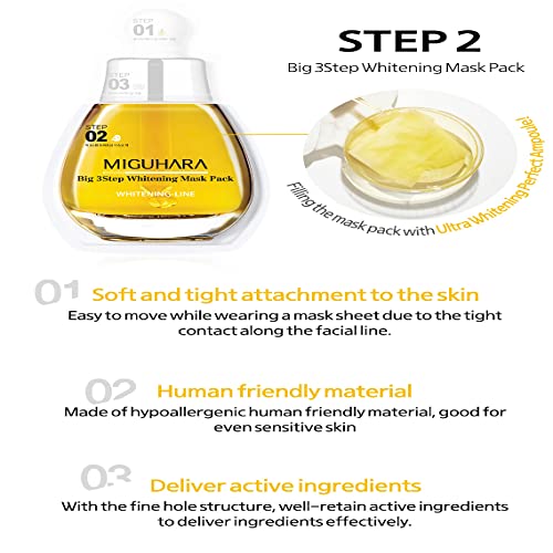 Miguhara Ampoule, Facial Cream, Facial Sheet Mask - All in 10 Facial Mask 1 P...