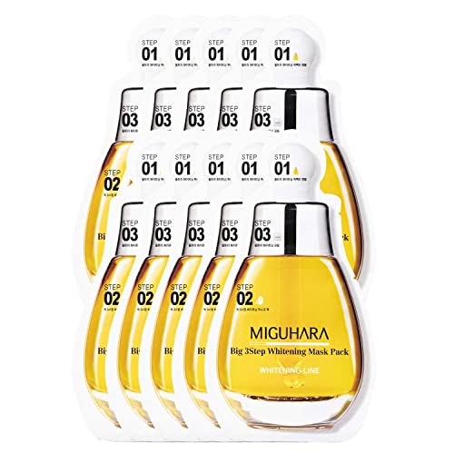 Miguhara Ampoule, Facial Cream, Facial Sheet Mask - All in 10 Facial Mask 1 P...
