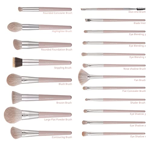Makeup Tools Face Brushes Vegan Professional Makeup Brushes Set Synthetic Hai...