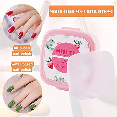 80PCS Nail Polish Remover Pads in Box, Easy to Carry | Instant Removal | Lint...