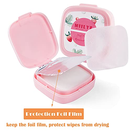 80PCS Nail Polish Remover Pads in Box, Easy to Carry | Instant Removal | Lint...