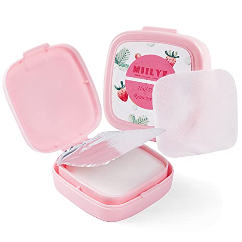 80PCS Nail Polish Remover Pads in Box, Easy to Carry | Instant Removal | Lint...