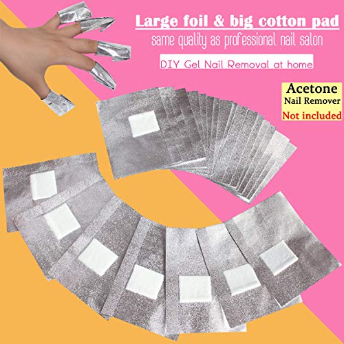 MIILYE Nail Polish Remover Foil Wraps for Acrylic/Dip Powder/UV/Gel/Polish Va...