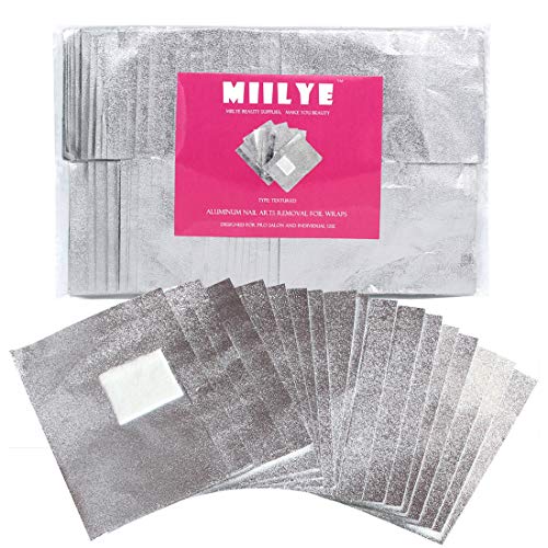 MIILYE Nail Polish Remover Foil Wraps for Acrylic/Dip Powder/UV/Gel/Polish Va...