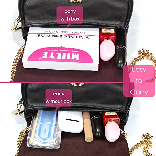 Nail Polish Remover Wipes, MIILYE Individual Fingernail Gel Nail Polish Remov...