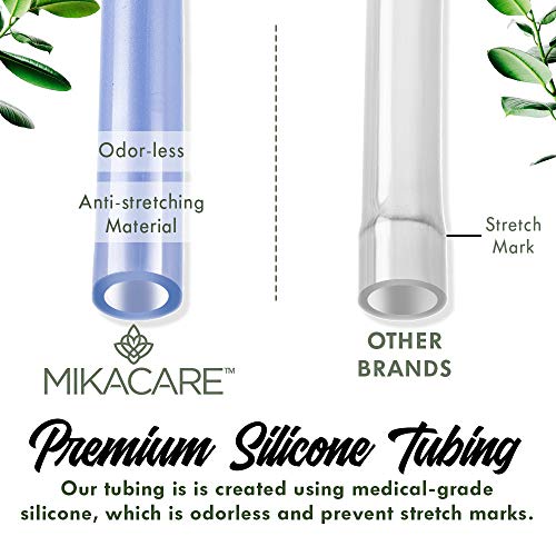 Enema Tubing Replacement Pack for Bucket and Silicone Bag - Includes Clamp, S...