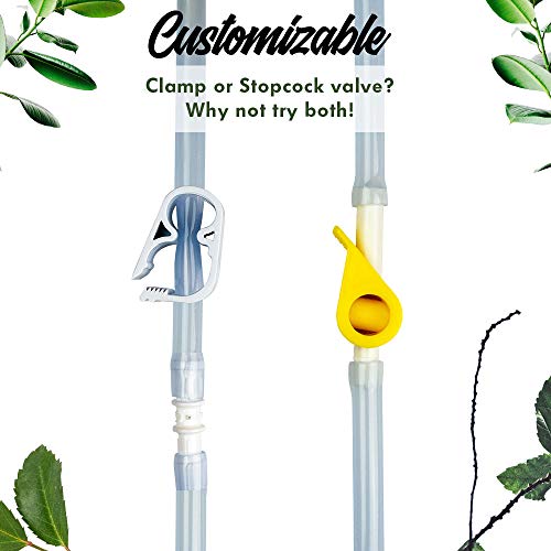 Enema Tubing Replacement Pack for Bucket and Silicone Bag - Includes Clamp, S...