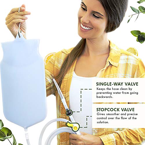 Mikacare Enema Bag Kit Clear Non-Toxic Silicone. for Coffee and Water Colon C...
