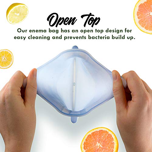 Mikacare Enema Bag Kit Clear Non-Toxic Silicone. for Coffee and Water Colon C...