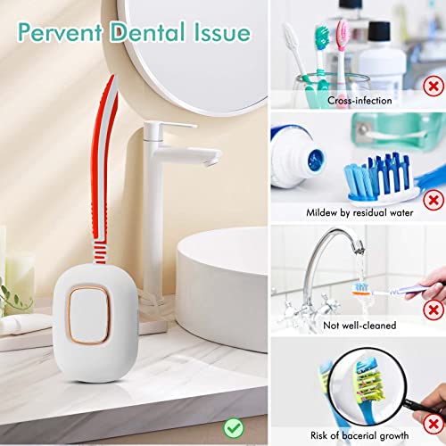 MIKICARE Mini Toothbrush Sanitizer Cover T3 – 3 in 1 Function with Magnetic S...