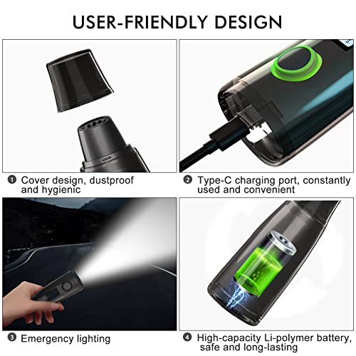 MIKICARE Portable Breathalyzer - Professional-Grade Accuracy & Non-Contact Al...