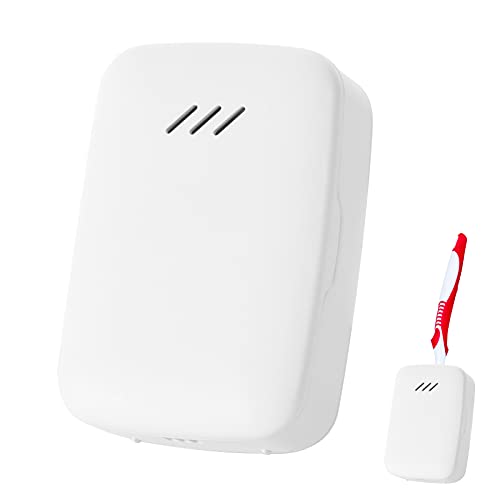 MIKICARE Portable Toothbrush Case T2 – 3 in 1 Functions Sanitizer Holder with...