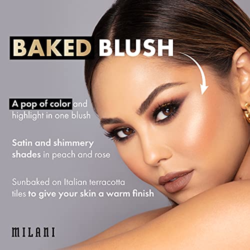 Milani Baked Blush - Luminoso (0.12 Ounce) Cruelty-Free Powder Blush - Shape,...