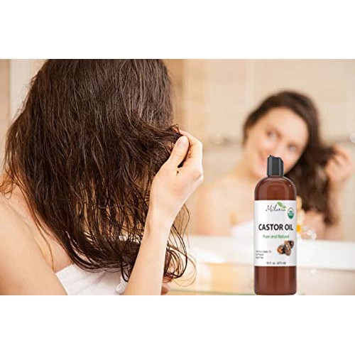Premium Organic Castor Oil - 100% Pure and Hexane-Free Cold-Pressed Beauty & ...