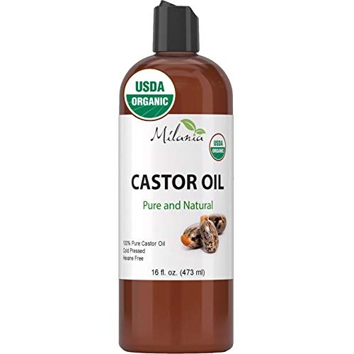 Premium Organic Castor Oil - 100% Pure and Hexane-Free Cold-Pressed Beauty & ...