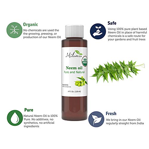 Premium Organic Neem Oil Virgin, Cold Pressed, Unrefined 100% Pure Natural Gr...