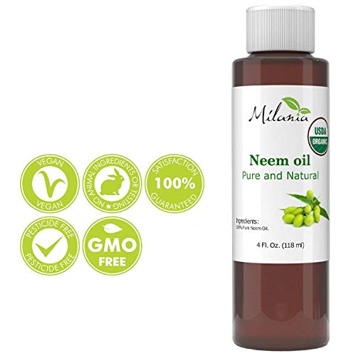 Premium Organic Neem Oil Virgin, Cold Pressed, Unrefined 100% Pure Natural Gr...