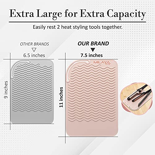 Professional Large Silicone Heat Resistant Styling Station Mat for All Hair I...