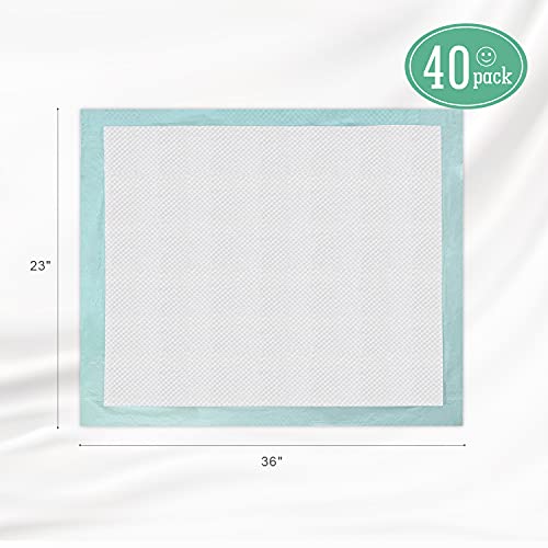 MILDPLUS Disposable Underpads Chucks Pads 23'' X 36'' Heavy Absorbency Incont...