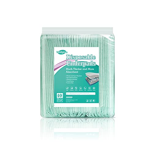 MILDPLUS Disposable Underpads Chucks Pads 23'' X 36'' Heavy Absorbency Incont...