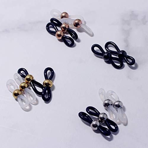 Milisten Eyeglass Chain Holder Ends Adjustable Silicone Ends Connectors for E...