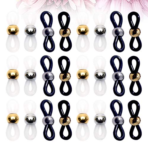 Milisten Eyeglass Chain Holder Ends Adjustable Silicone Ends Connectors for E...