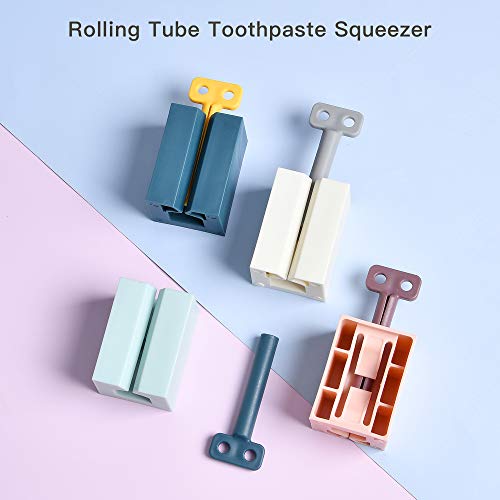 4 PCS Toothpaste Squeezer, Milkary Manual Rotate Toothpaste Tube Squeezers Di...