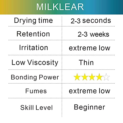 MILKLEAR Eyelash Extension Glue for Sensitive Eyes Eyelash Extensions at Home...