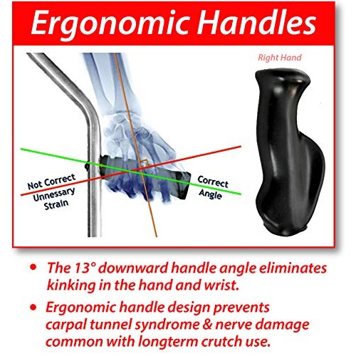 in-Motion Forearm Crutches | Spring Assist | Ergonomic Handles | Articulating...