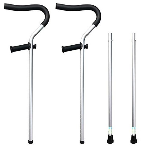 The Life Crutch - Universal Crutch| Ergonomic Handles | Articulating Tips | S...