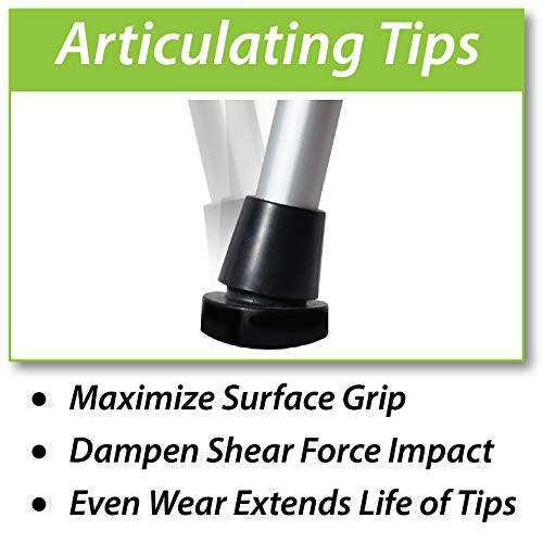 The Life Crutch - Universal Crutch| Ergonomic Handles | Articulating Tips | S...