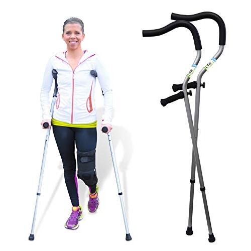 The Life Crutch - Universal Crutch| Ergonomic Handles | Articulating Tips | S...